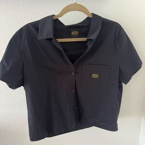 RVCA Black Button-Up Shirt